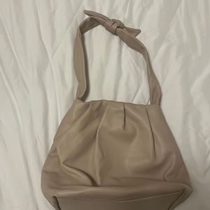 Zara leather bucket bag with tie handle OBO